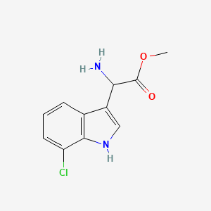 molecular formula C11H11ClN2O2 B13292094 Methyl 2-amino-2-(7-chloro-1H-indol-3-yl)acetate 