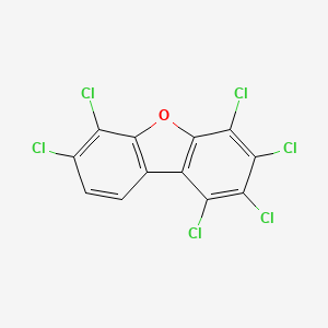 molecular formula C12H2Cl6O B1329252 1,2,3,4,6,7-六氯二苯并呋喃 CAS No. 79060-60-9