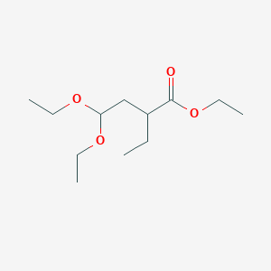 molecular formula C12H24O4 B13292836 Ethyl 4,4-diethoxy-2-ethylbutanoate CAS No. 1384429-38-2