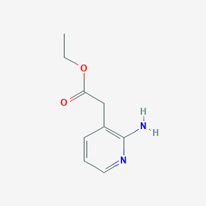 molecular formula C9H12N2O2 B13292873 Ethyl 2-(2-aminopyridin-3-yl)acetate 