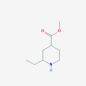 molecular formula C9H17NO2 B13292974 Methyl 2-ethylpiperidine-4-carboxylate 