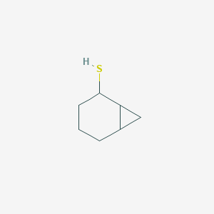 molecular formula C7H12S B13293248 Bicyclo[4.1.0]heptane-2-thiol 