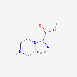 molecular formula C8H11N3O2 B13293254 Methyl 5H,6H,7H,8H-imidazo[1,5-a]pyrazine-3-carboxylate 