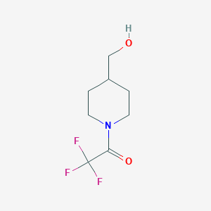 molecular formula C8H12F3NO2 B132937 1-(Trifluoroacetyl)-4-piperidinemethanol CAS No. 156459-82-4
