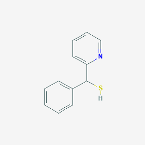 molecular formula C12H11NS B13293798 Phenyl(pyridin-2-yl)methanethiol 