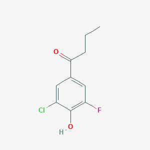 1-(3-Chloro-5-fluoro-4-hydroxyphenyl)butan-1-one