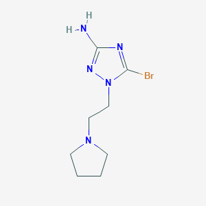 5-Bromo-1-[2-(pyrrolidin-1-yl)ethyl]-1H-1,2,4-triazol-3-amine