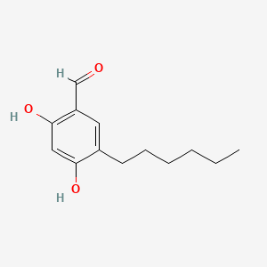 molecular formula C13H18O3 B1329394 2,4-二羟基-5-己基苯甲醛 CAS No. 37470-87-4