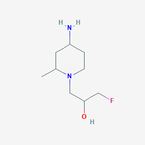 1-(4-Amino-2-methylpiperidin-1-yl)-3-fluoropropan-2-ol