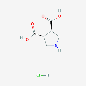 (3R,4R)-pyrrolidine-3,4-dicarboxylic acid hydrochloride