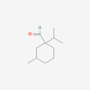 3-Methyl-1-(propan-2-yl)cyclohexane-1-carbaldehyde