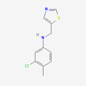 3-chloro-4-methyl-N-(1,3-thiazol-5-ylmethyl)aniline