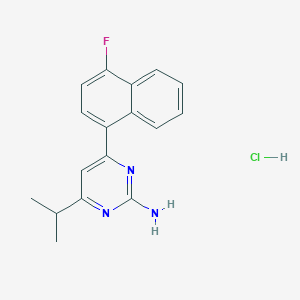 molecular formula C17H17ClFN3 B132940 4-(4-氟萘基)-6-异丙基嘧啶-2-胺盐酸盐 CAS No. 199864-86-3