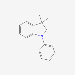 molecular formula C17H17N B1329406 1H-吲哚，2,3-二氢-3,3-二甲基-2-亚甲基-1-苯基- CAS No. 5227-71-4