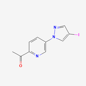 1-[5-(4-Iodo-1H-pyrazol-1-yl)pyridin-2-yl]ethan-1-one