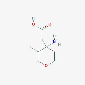 2-(4-Amino-3-methyloxan-4-yl)acetic acid