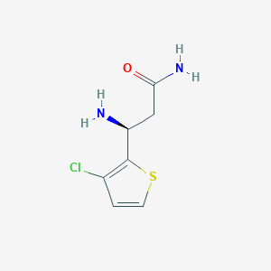 (3S)-3-Amino-3-(3-chlorothiophen-2-yl)propanamide