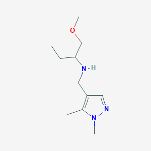 [(1,5-Dimethyl-1H-pyrazol-4-yl)methyl](1-methoxybutan-2-yl)amine