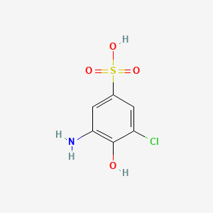 molecular formula C6H6ClNO4S B1329415 3-氨基-5-氯-4-羟基苯磺酸 CAS No. 5857-94-3