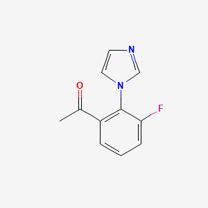 1-[3-Fluoro-2-(1H-imidazol-1-yl)phenyl]ethan-1-one