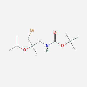 tert-Butyl N-[3-bromo-2-methyl-2-(propan-2-yloxy)propyl]carbamate