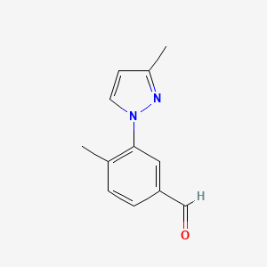 4-Methyl-3-(3-methyl-1H-pyrazol-1-yl)benzaldehyde