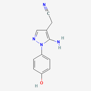 2-[5-Amino-1-(4-hydroxyphenyl)-1H-pyrazol-4-yl]acetonitrile