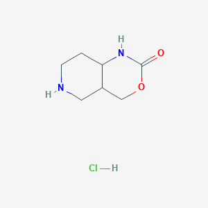 molecular formula C7H13ClN2O2 B13294387 Octahydro-1H-pyrido[4,3-d][1,3]oxazin-2-one hydrochloride 