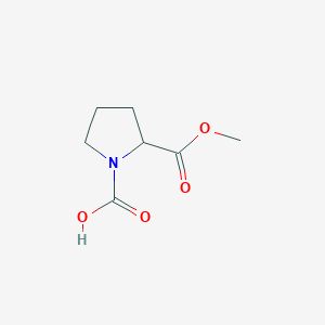 molecular formula C7H11NO4 B13294434 Methyl1-(carboxy)pyrrolidine-2-carboxylate 