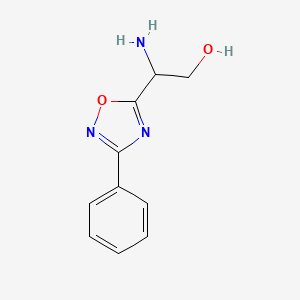 2-Amino-2-(3-phenyl-1,2,4-oxadiazol-5-yl)ethan-1-ol