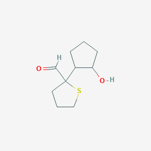 2-(2-Hydroxycyclopentyl)thiolane-2-carbaldehyde