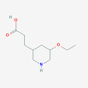 3-(5-Ethoxypiperidin-3-yl)propanoic acid