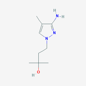 4-(3-Amino-4-methyl-1H-pyrazol-1-YL)-2-methylbutan-2-OL