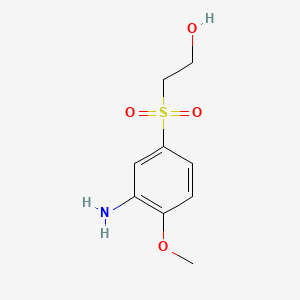 molecular formula C9H13NO4S B1329462 乙醇，2-[(3-氨基-4-甲氧基苯基)磺酰基]- CAS No. 7425-81-2