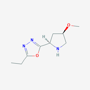 2-Ethyl-5-[(2R,4R)-4-methoxypyrrolidin-2-yl]-1,3,4-oxadiazole