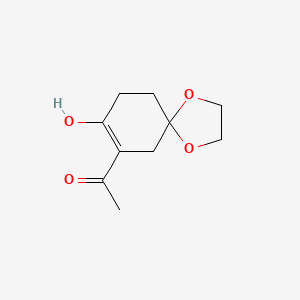 1-(8-Hydroxy-1,4-dioxaspiro[4.5]dec-7-EN-7-YL)ethan-1-one