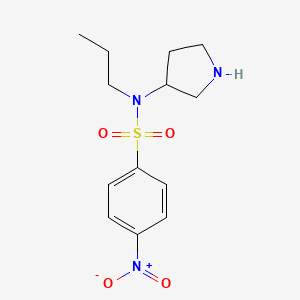 4-Nitro-N-propyl-N-(pyrrolidin-3-yl)benzene-1-sulfonamide