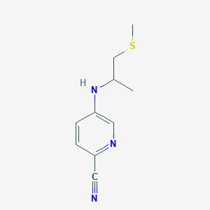 5-{[1-(Methylsulfanyl)propan-2-yl]amino}pyridine-2-carbonitrile