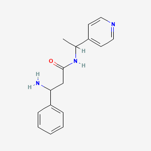 3-Amino-3-phenyl-N-[1-(pyridin-4-YL)ethyl]propanamide