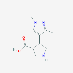 4-(1,3-dimethyl-1H-pyrazol-4-yl)pyrrolidine-3-carboxylic acid