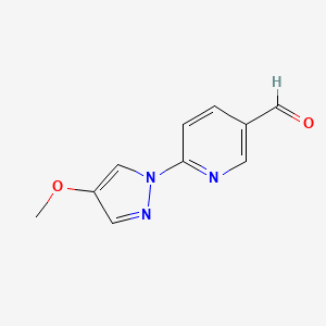 6-(4-Methoxy-1H-pyrazol-1-yl)pyridine-3-carbaldehyde