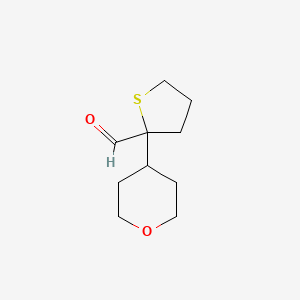 2-(Oxan-4-yl)thiolane-2-carbaldehyde