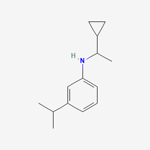 N-(1-Cyclopropylethyl)-3-(propan-2-yl)aniline