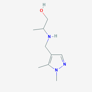 2-{[(1,5-dimethyl-1H-pyrazol-4-yl)methyl]amino}propan-1-ol