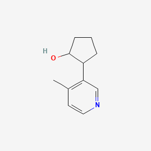 molecular formula C11H15NO B13295226 2-(4-Methylpyridin-3-yl)cyclopentan-1-ol 