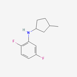 molecular formula C12H15F2N B13295236 2,5-difluoro-N-(3-methylcyclopentyl)aniline 