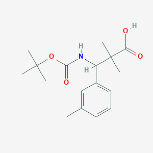 3-{[(Tert-butoxy)carbonyl]amino}-2,2-dimethyl-3-(3-methylphenyl)propanoic acid