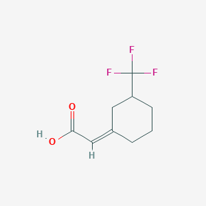 2-[(1Z)-3-(Trifluoromethyl)cyclohexylidene]acetic acid