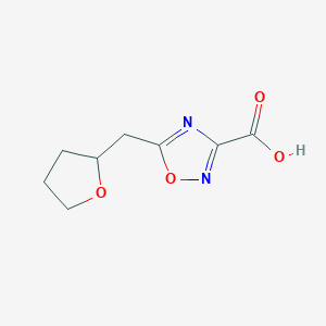 molecular formula C8H10N2O4 B13295376 5-((Tetrahydrofuran-2-yl)methyl)-1,2,4-oxadiazole-3-carboxylic acid 