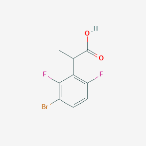 molecular formula C9H7BrF2O2 B13295379 2-(3-Bromo-2,6-difluorophenyl)propanoic acid 